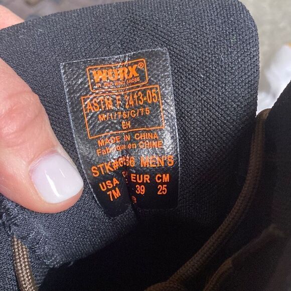 Red Wing Worx Brown Non Metallic Safety Toe Hiker Boot Size 7 NEW - Picture 9 of 10